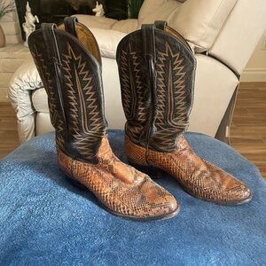 Tony Lama Brown and Tan Western Boots